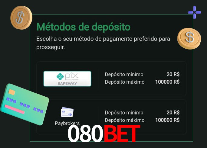 O cassino 080bet oferece uma grande variedade de métodos de pagamento